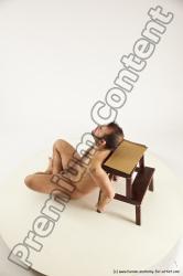 Nude Man White Sitting poses - simple Average Short Brown Sitting poses - ALL Multi angles poses Realistic